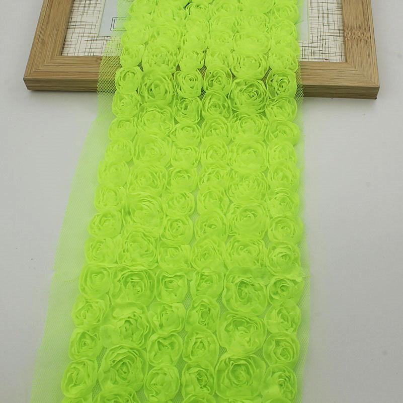 2y/lot 10cm Shabby Chiffon Rose Lace for Baby Girls Dress Clothing Romper Sewing Accessories Wedding Decorative Flowers