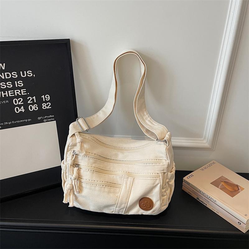 Women's Bag Solid Shoulder Bag Lightweight Nylon Crossbody Bag