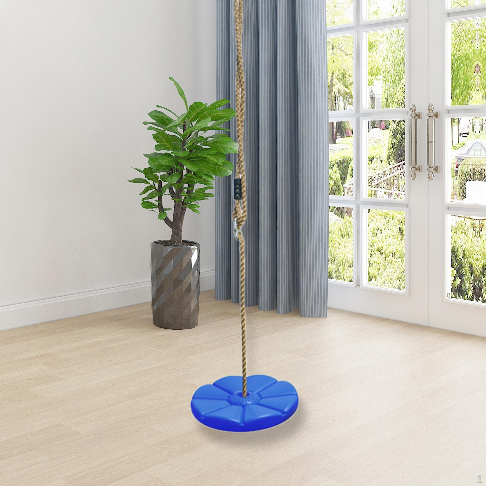 

Набір дискових гойдалок. Міцне дерево для скелелазіння на мотузці для зовнішнього саду синій