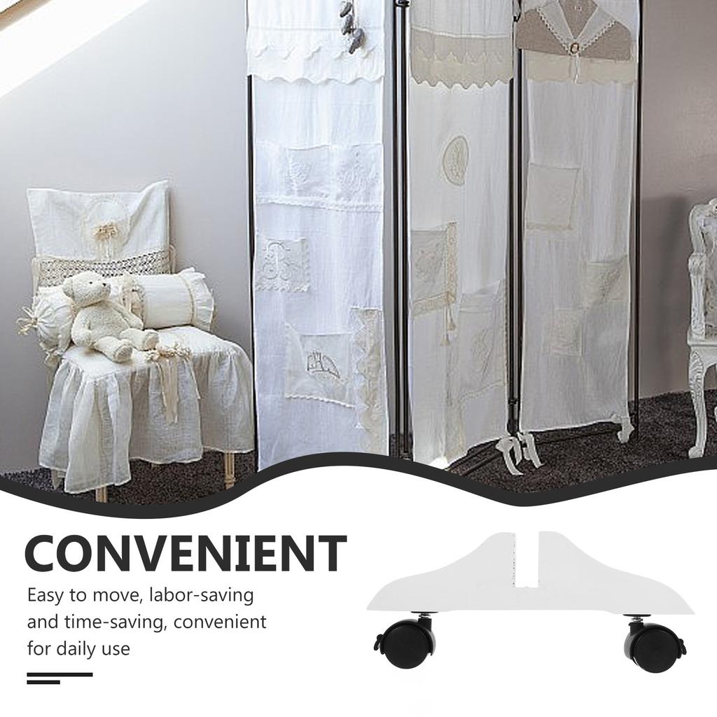 1pcs Wooden Room Divider Stand Movable Wheel Base Privacy Screen Holder Feet For Home Office Hotel Partition Support Brackets