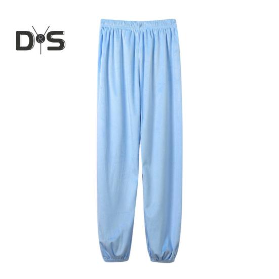 Calças de pijama com estampa de elefante de desenho animado, pernas largas, design feminino, masculino, calças de salão, cós elástico, cintura média, calças de pijama
