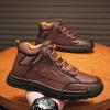 39-48 Spring/fall Mens Hip-top Leather Boots Men Boots  Leather Casual Leather Shoes Men Ankle Boots