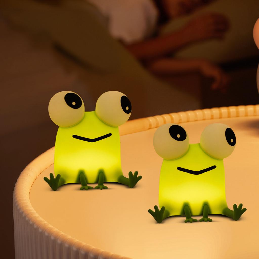 Night Light, Silicone Lamp, Bedside Ornament, Gift For Children, Bedroom, USB Charging.