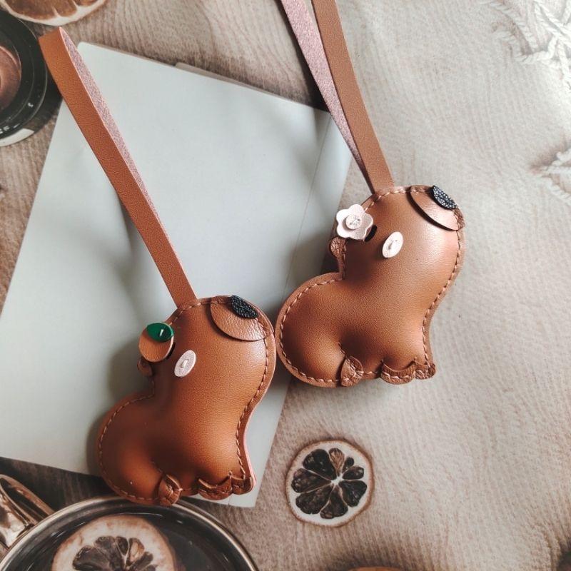 Capybara Trendige Schaukel-Schlüsselanhänger Cartoon-Tier-Anhänger Schlüsselring-Anhänger Rindsleder Taschendekoration Zubehör Handtasche