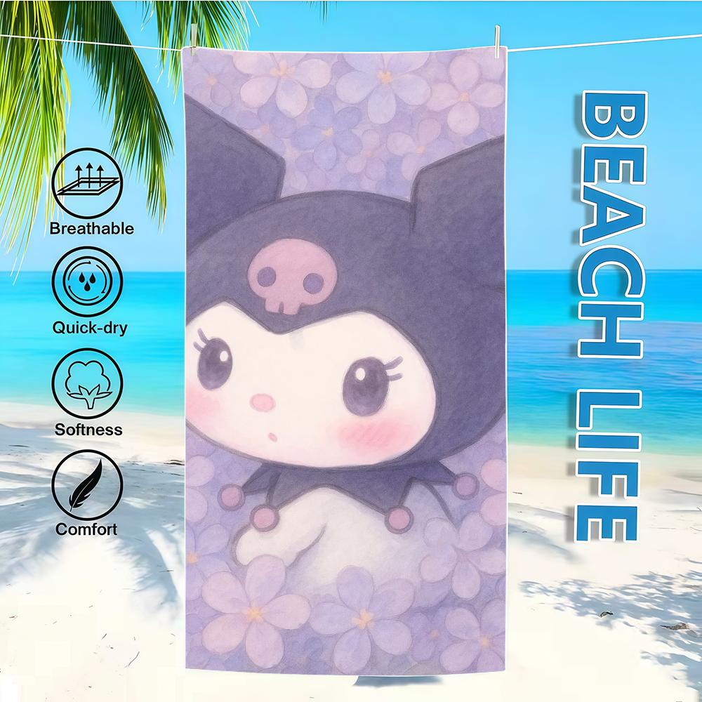 

Towel Textile Beautiful Bathrobe Family Beach Quick-Drying SRO Lightweight Portable Camping Swim Flower Pool Travel W30*H60(CM)