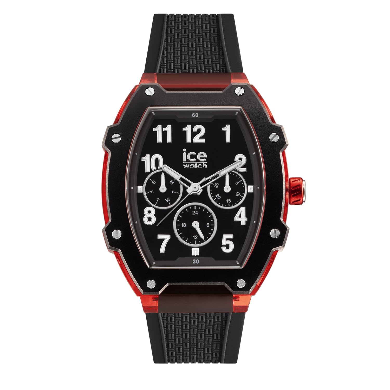 

Authentic Ice Watch ICE boliday with Silicone Strap [Ice Watch] [ICE boliday] Men s Multi-Function Watch, Black/Red, 023316,