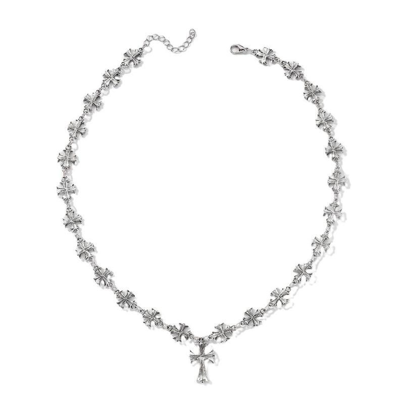 Necklace Cross Pendant Jewelry Women's Accessories Niche High-end Neck Chain Light Luxury Clavicle Chain Necklace Jewelry