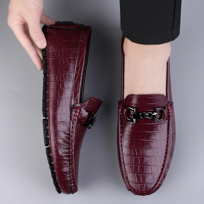 37~47 Designer 100% Calfskin Genuine Leather Dress Shoes 2025 Men's Fashion Moccasins Wedding Party Loafers Oxford Shoes for Men