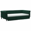 Extendable Daybed with Drawers Dark Green 100x200 Cm Velvet