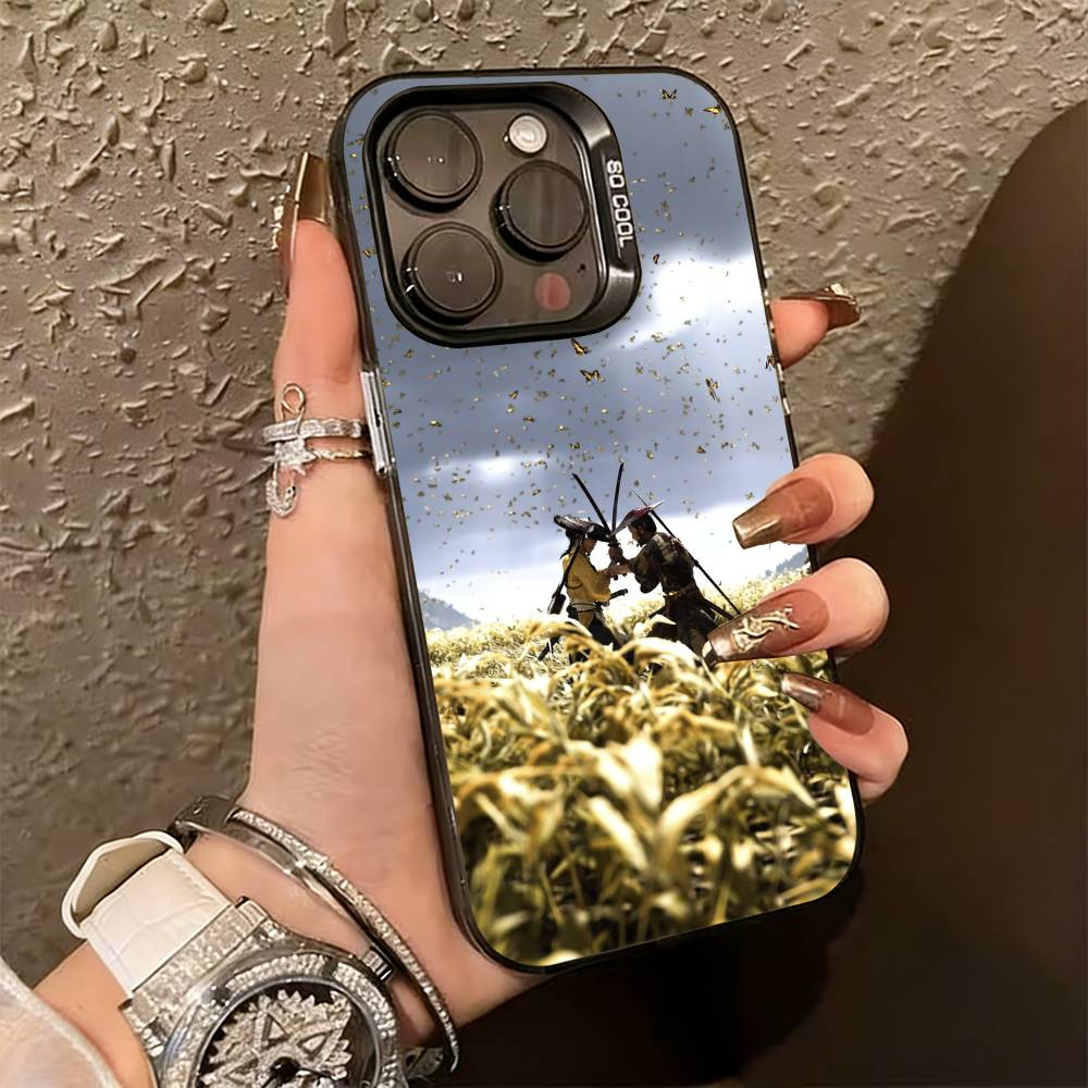 G-Ghost Of Yotei Game  Phone Case For iPhone 17,16,15,14,13,12,11 Plus,Pro Max,XS,Colorful Silver Black Cover