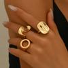 Wind women's ring, geometric irregular design, niche high-end sense, open index finger ring, versatile