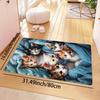 Cute Kitten Family Carpet Doormat Soft Floor Mat Large Area Rug Living Room Carpet Rug For Bedroom Welcome Carpet Home De