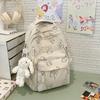 Fashionable Butterfly Printed Backpack Large Capacity Nylon Backpack Student Backpack with Multiple Pockets Suitable for Daily and Student Use