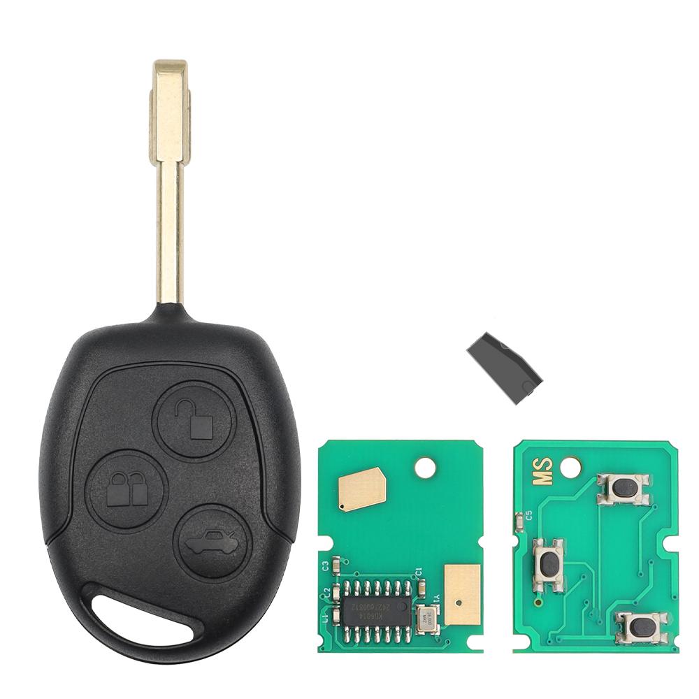 SilKY 3 BTN Remote Control Key Fob 315/433MHz 4D60/4D63 Chip For Ford Mondeo Focus Fusion Fiesta Galaxy Transit Full Car Key