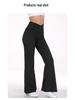 Women's High Elasticity Flare Yoga Pants with Hip Lift and Double Pockets (WA132)