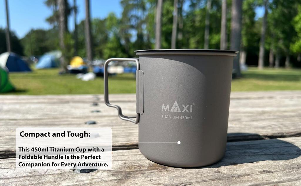 Titanium Cup 450ml (with Lid) C-450-C