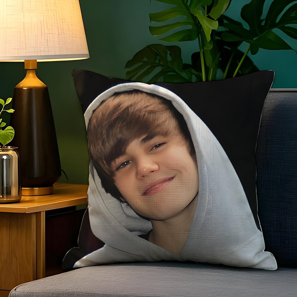 Singer Music Pc-Justin Biebers 1 Pillow Case Natural Linen Pillow Case Double-Sided Decor Sofa Pillowcase Home Decor