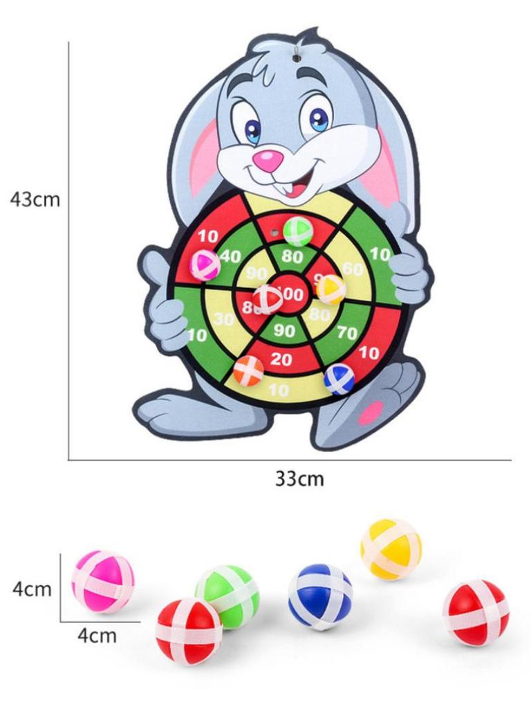 Kinder Cartoon Tier Dart Board Klebrige Kugel Kaninchen Familie Interaktive Pädagogisches Spielzeug Weihnachten Geschenk