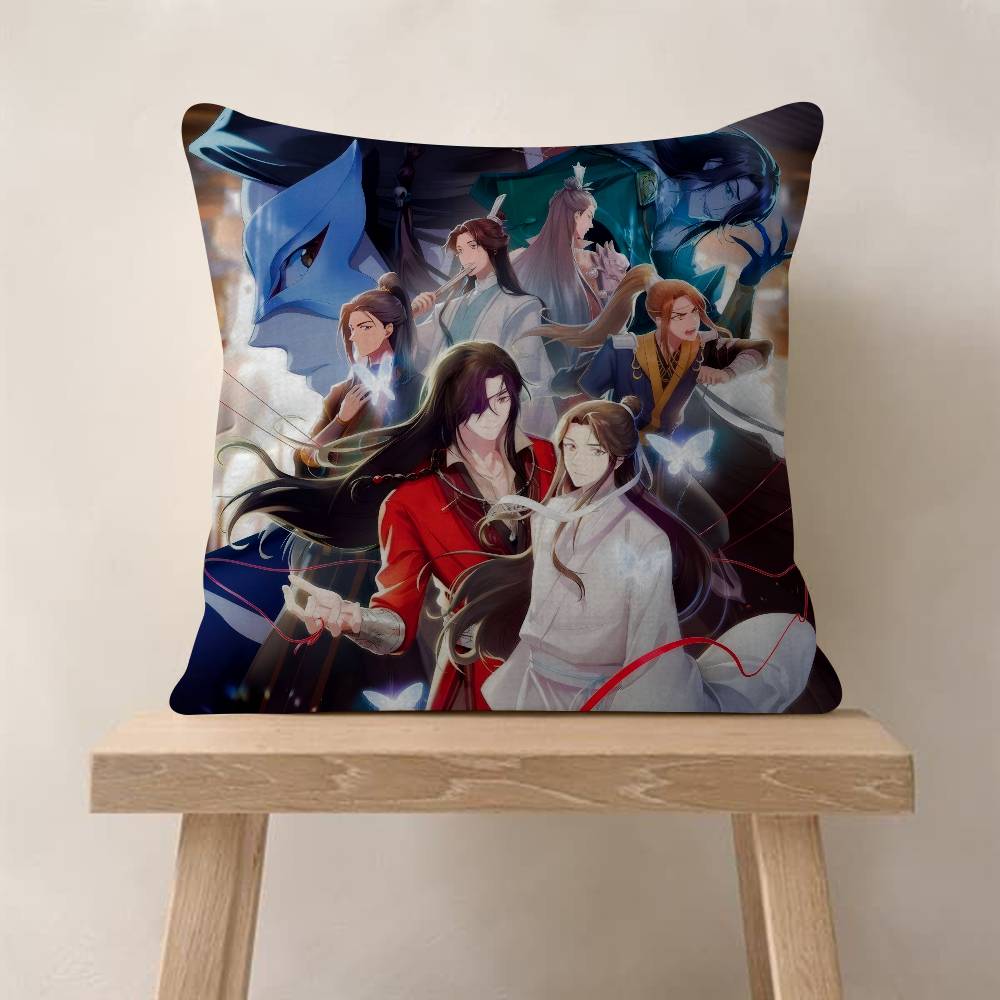 Anime Heavenly Officials Blessing Pillowcase toon Gift Cushion Cover Bedroom Home Sofa Chair Seat Decor pillow case