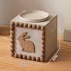 Bunny Print Wooden Candle Holder - Perfect for Home And Events