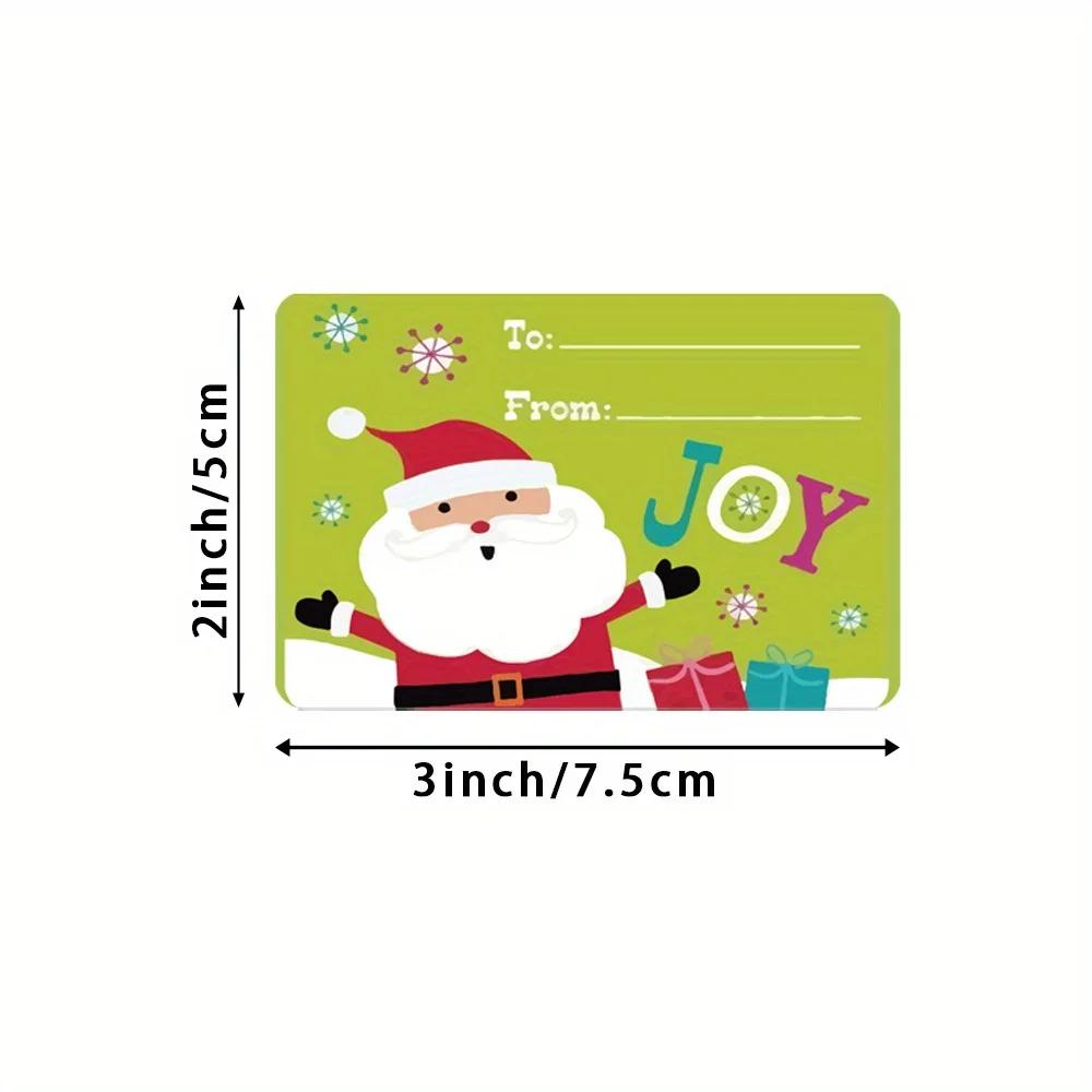 250pcs Merry Christmas Stickers Tags - Festive Paper Tag-For Party Envelop Stationery Cards Label Gift Sealing Stickers