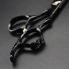 6.0" Black Ring Handle Hairdressing Scissors Set: Straight & Thinning Shears