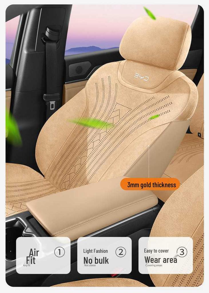 All-Season Breathable Seat Cushion Cover for 2025 BYD Song L-DMI
