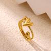 Anello Acciaio Inossidabile Cane Bassotto Carino Cuore 3D Anelli Dita Doppio Strato Per Donne Unisex Gioielli Bel Regalo Decompressione