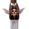 Witch Flower Pattern Square Front Pocket Backpack for Boy and Girls Best Gifts 2D Flat Cartoon SchoolBags for Children