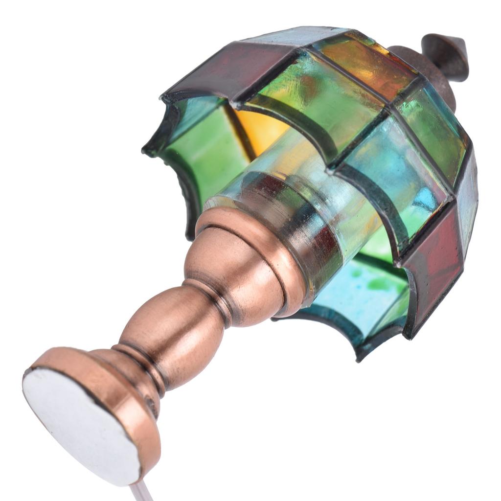 1:12 Puppenhaus Schreibtischlampe Miniatur Tischlampe mit Schirmförmigem Lampenschirm