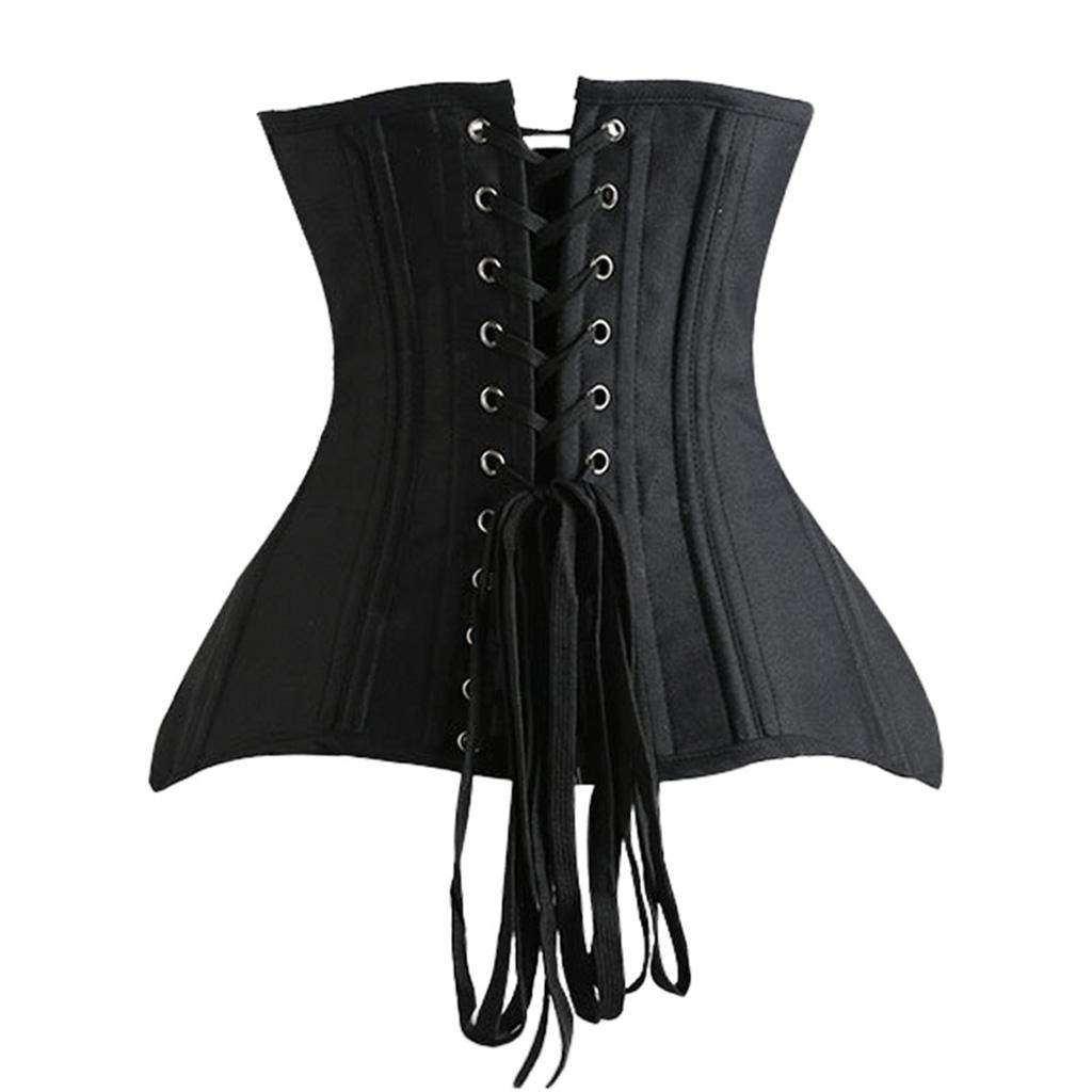 Gothic Solid Color Lift Up Female Waist Corset Wide Polyester Belt Women Fashion Slimming Waistband Adjustable Corsets