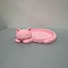 Pink Cat Desktop Organizer Tray,Jewelry Earrings Rings Necklaces S Keys Lipstick Post-It Notes Classification Tray,Jewelry Trays