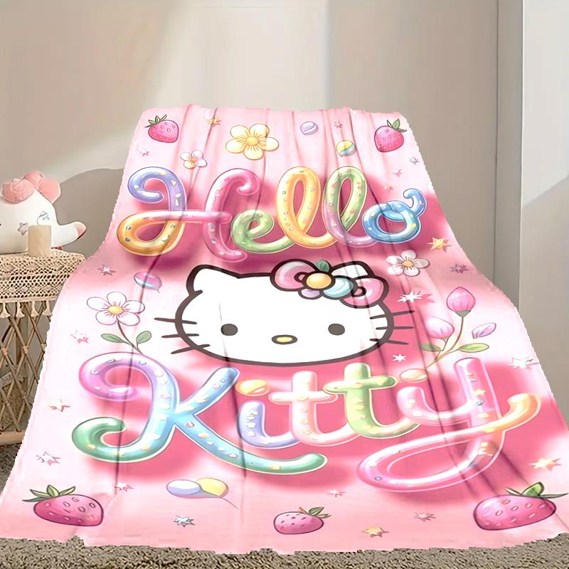 1pc Snug Hello Kitty Blanket, Lightweight & Durable Print Blanket, Perfect for Home, Couch, Bed, Picnic, Travel, Office