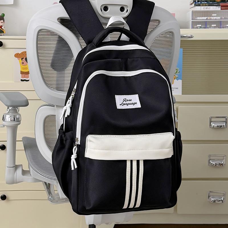 Schoolbag New Cute Backpack Large Capacity Korean Version of Student Schoolbag Women's High Value Simple Fashion Versatile Travel Backpack