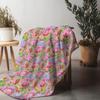 Lebendiger Blumendruck Überwurf Weiche Fleecedecke für Sofa Bett Dekoration Weihnachtsgeschenk Geschenk für Frauen Kinder