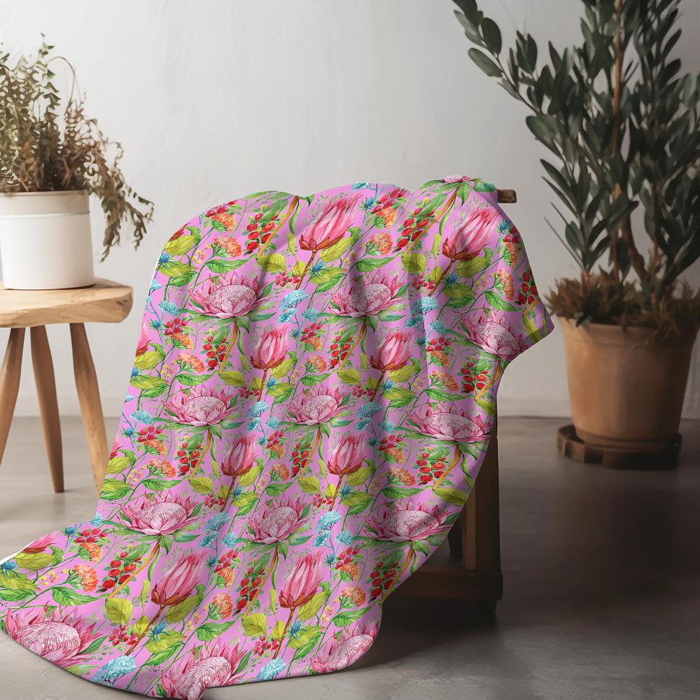 Lebendiger Blumendruck Überwurf Weiche Fleecedecke für Sofa Bett Dekoration Weihnachtsgeschenk Geschenk für Frauen Kinder