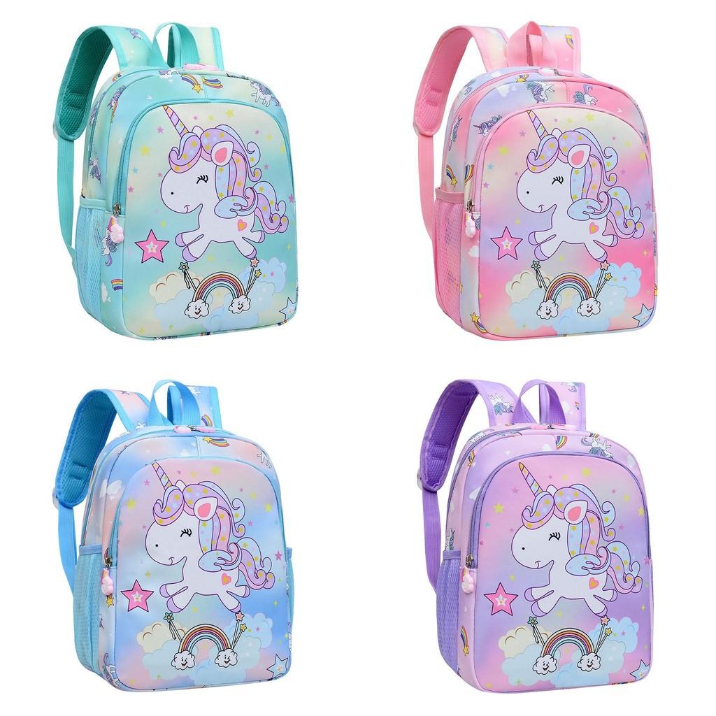 Kids Cartoon Animal Nylon Backpack With Breathable Straps For Preschool Girls