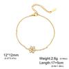 Teamer Clear Zircon Flower Bracelet Stainless Steel for Women Fashion Romantic Wedding Party Shining Jewelry Birthday Gift New