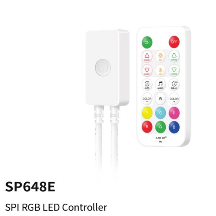 SP64XE Controller Kit for SPI Pixels or 5CH PWM LED Light Strip 2.4G Remote FCOB DIM RGB RGBW CCT WS2812B SK6812 Music BT 5V-24V