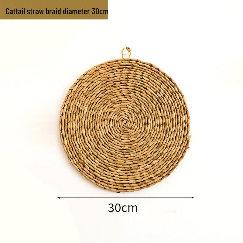Moroccan Hand-Woven Straw Wall Hanging Decor