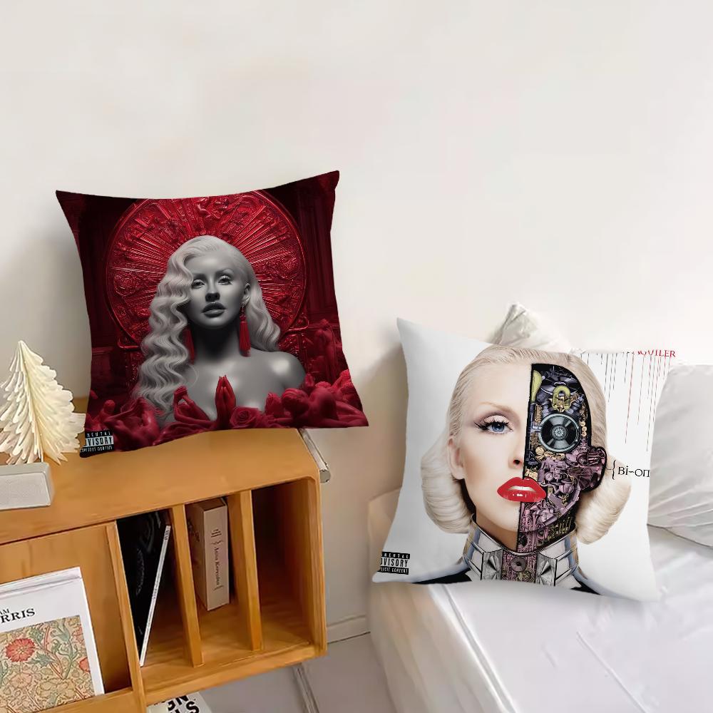 Singer C-Christina A-Aguilera Music cushion cover Pillow Cover Decoration Room Home Sofa living Office Car Nordic Simplicity