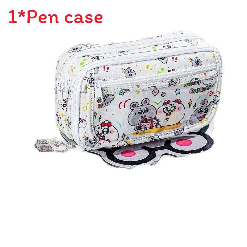 Cartoon Mouse Pen Case Large Capacity Storage Bag For Students And Office Use