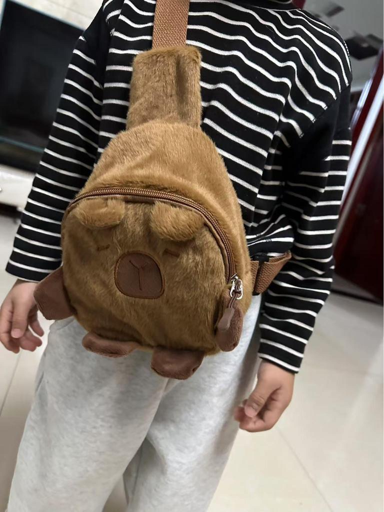 2023 Cute Capybara Plush Large Capacity Backpack for Women & Kids