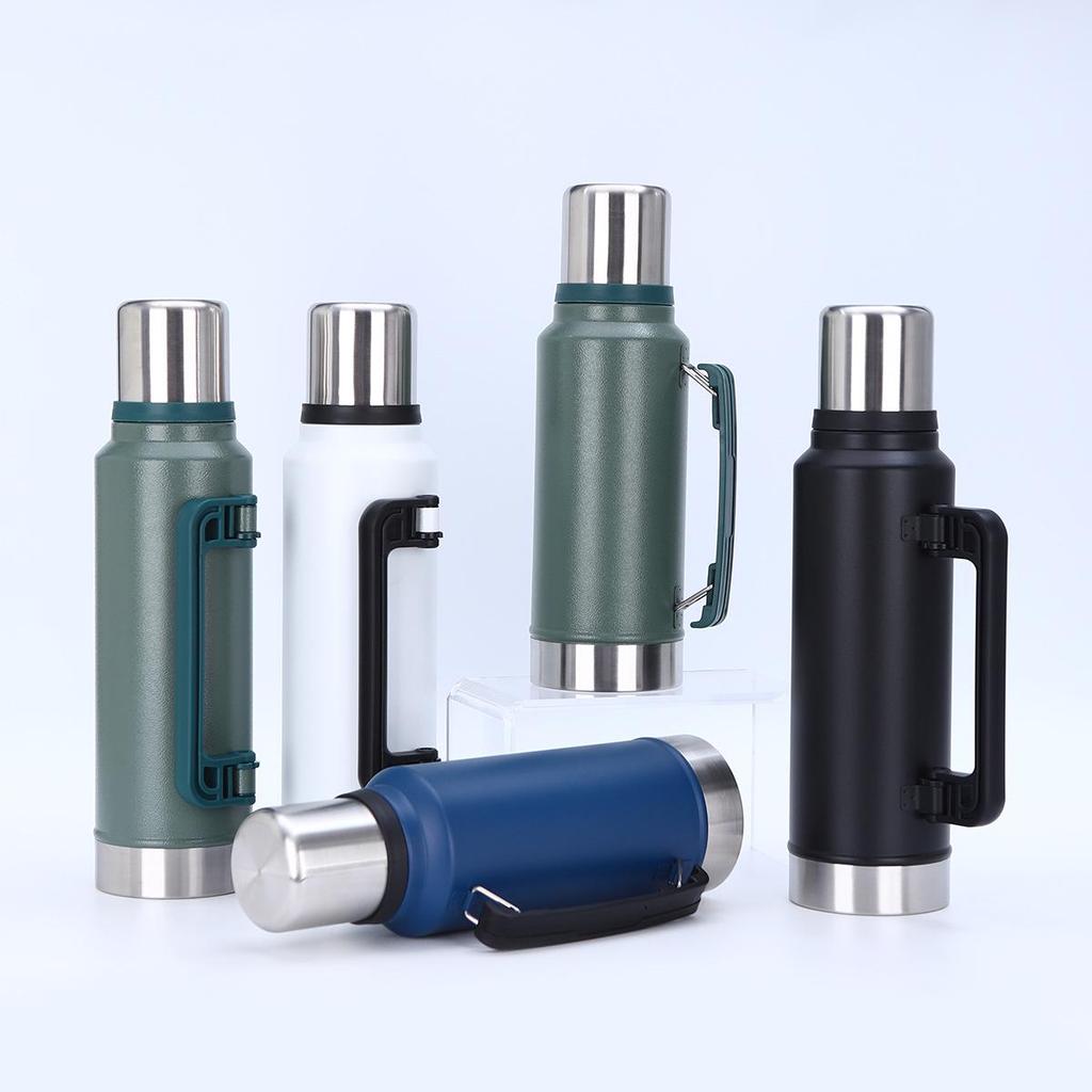Stanley Stainless Steel Thermos Flask: Large Capacity Outdoor Water Bottle