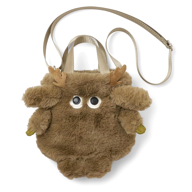 

[Root] 1253 faux fur animal motif Vertical type with shoulder mini tote bag EU BR 2way Crypted B (04 Jackalope)