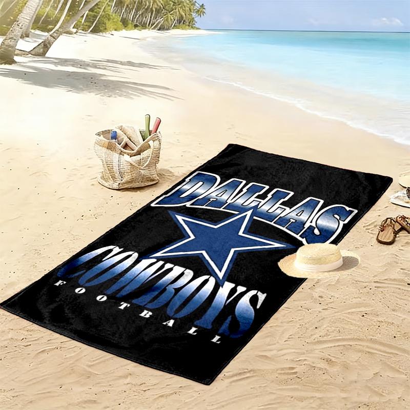 Dallas Cowboys Print Beach Towel, Large Soft Quick Dry Towel for Beach Camping Swimming