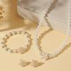 3Pcs Camellia Women'S Party Necklace Bracelet And Earrings Set Elegant Bridal Jewelry Gift
