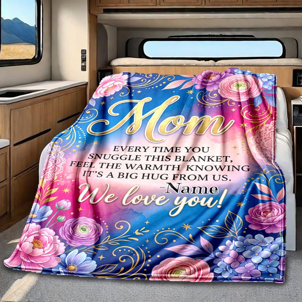 Mother'S Day Love Letter To Mom Lightweight Blanket Comfortable Great For Sofa Couch Office Bed Picnics For All Occasions Versatile Accessory Suitable