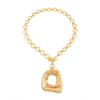 SHIXIN Punk Style Hollow Out Square Pendant Necklace for Women Retro Geometry Pendant Choker Lady Clavicle Chain Party Jewelry