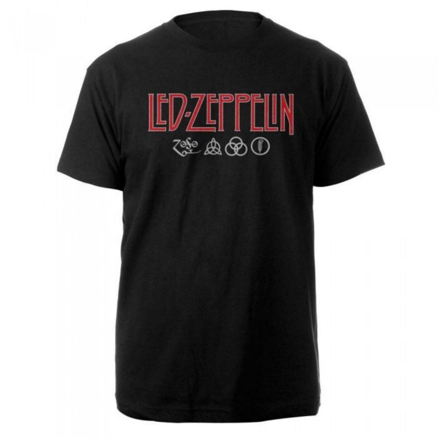 Led Zeppelin Unisex Adult Symbols Logo T-Shirt S